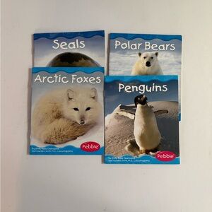 Pebble book set- seals, polar bears, attic foxes and penguins